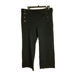 Ann Taylor Size 16 Women Navy Pant Stylish Modern RN#77379 Black
